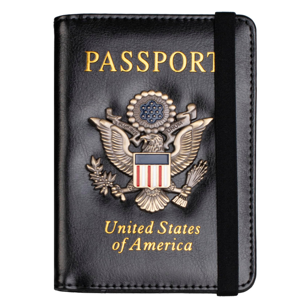 RFID Blocking Leather Passport Holder & Travel Wallet