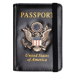 RFID Blocking Leather Passport Holder & Travel Wallet
