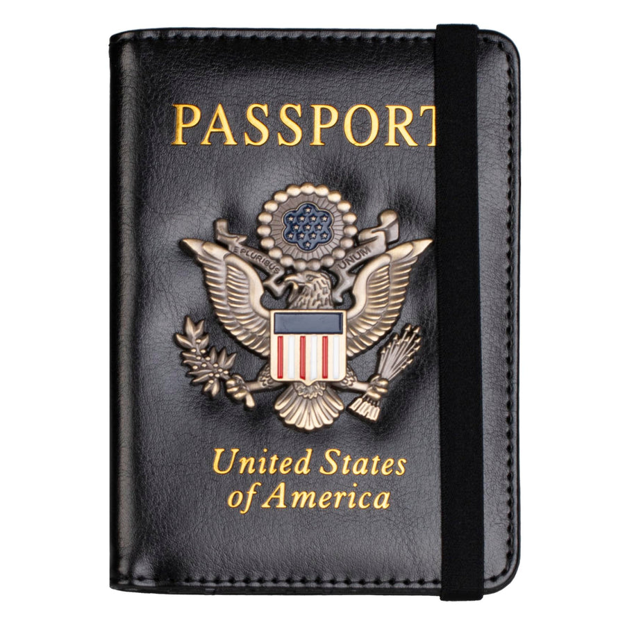 RFID Blocking Leather Passport Holder & Travel Wallet