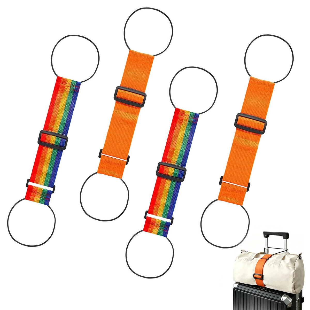 Multi Use Strong Adjustable Luggage Connector Straps for Suitcases