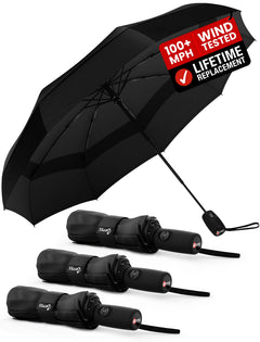 100 MPH Windproof Compact Auto-Folding Travel Umbrella