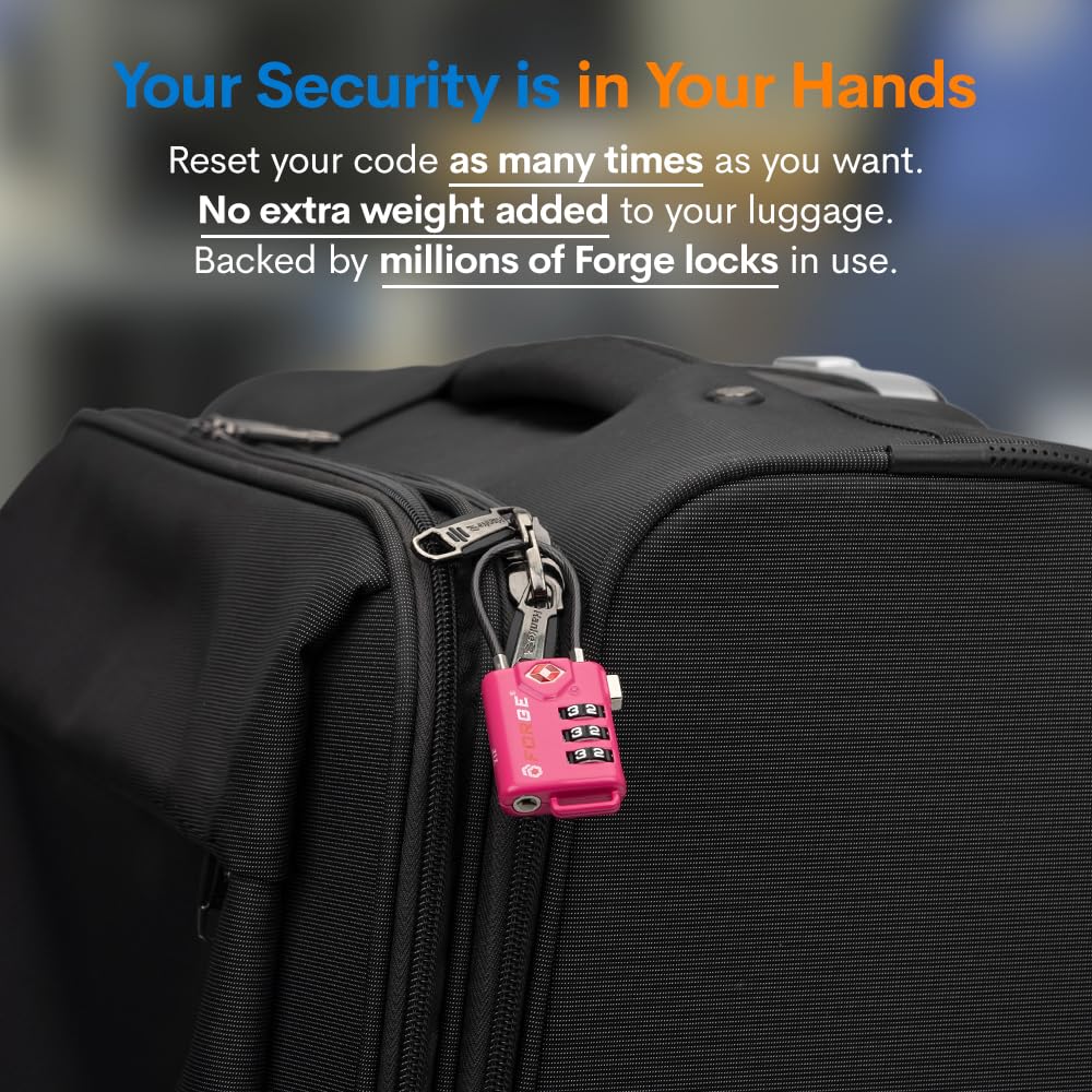 TSA-Approved Resettable Combination Cable Luggage Lock
