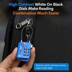 TSA-Approved Resettable Combination Cable Luggage Lock