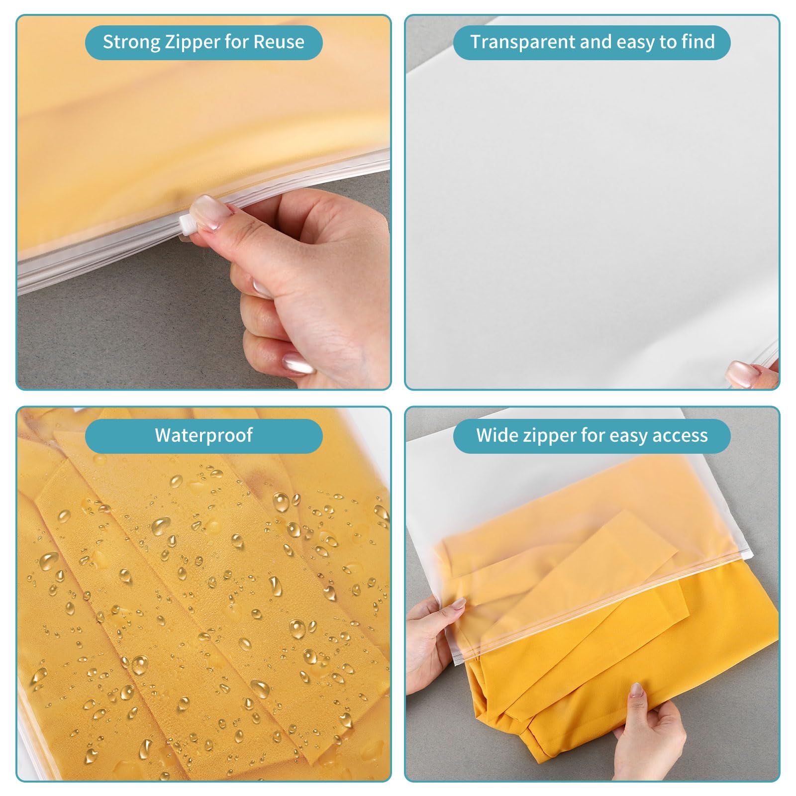 Frosted Zipper Poly Bags