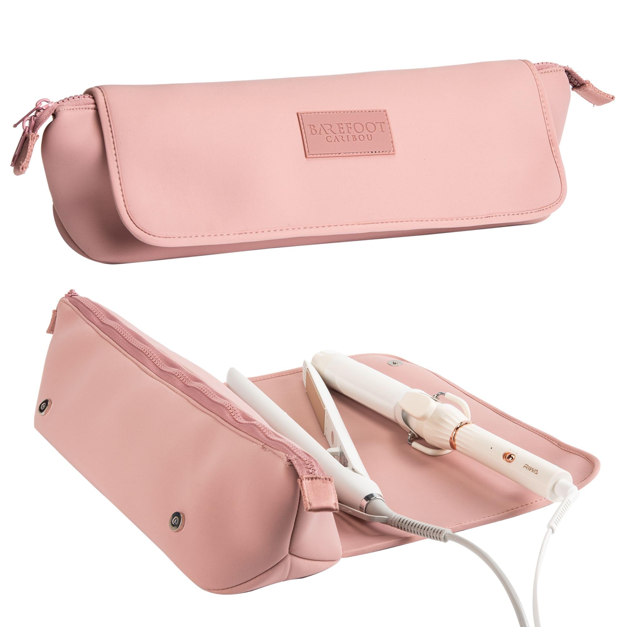 BAREFOOT CARIBOU Hair Tools Travel Bag and Heat Resistant Mat 17"