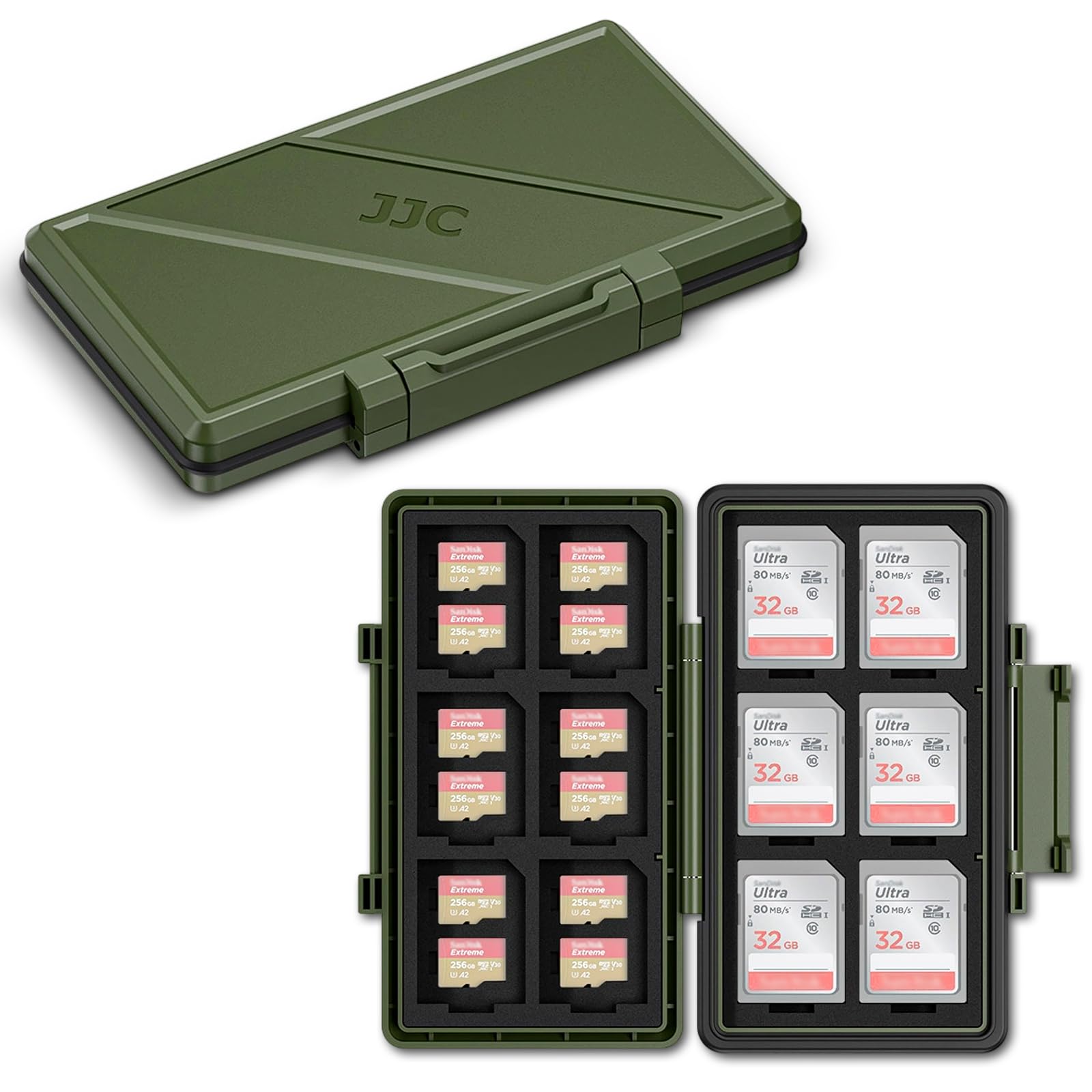 Memory Card Case Water-Resistant Anti-Shock Memory Card Wallet