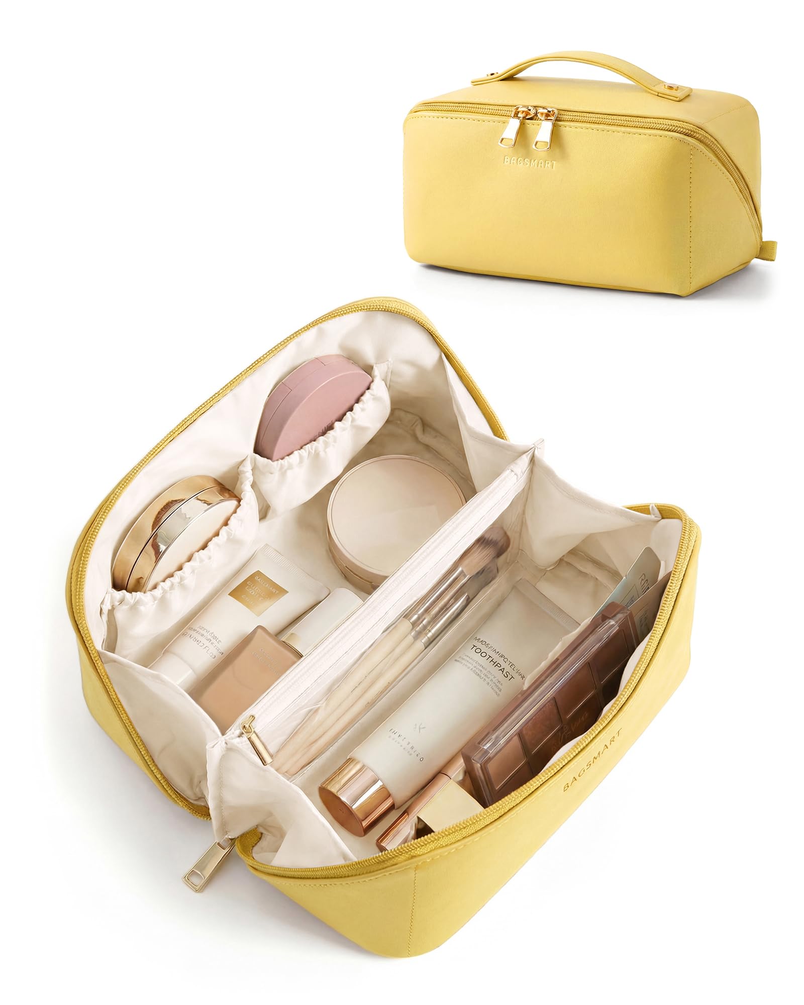 BAGSMART Makeup Bag Travel Toiletry Bag for Women, Make Up Bags