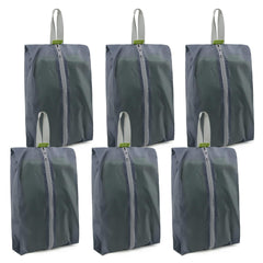 6-Pack Zippered Travel Shoe Bags with Carry Handles