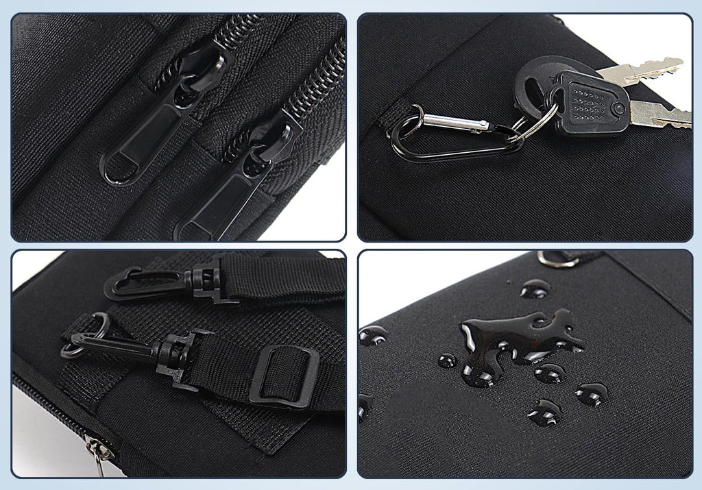 Travel Cell Phone Pouch Belt Pouch, Phone Holster Crossbody Bag with Shoulder Strap for iPhone Case Holder for Hand with Neck Lanyard Smartphone Walking Passport Wallet
