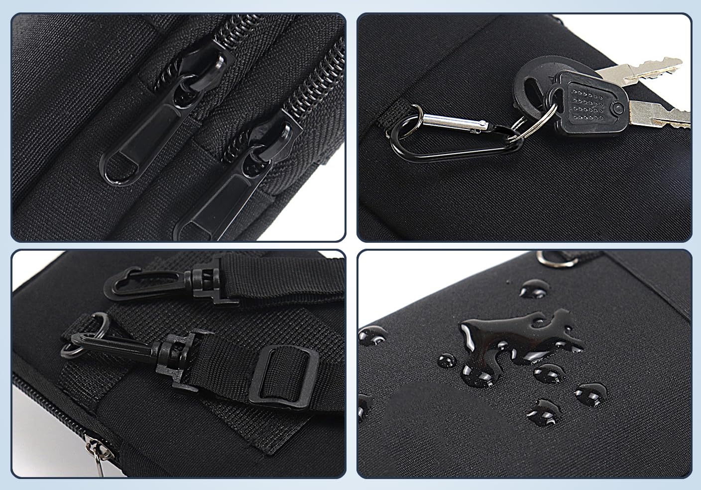 Travel Cell Phone Pouch Belt Pouch, Phone Holster Crossbody Bag with Shoulder Strap for iPhone Case Holder for Hand with Neck Lanyard Smartphone Walking Passport Wallet