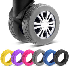8-Pack Protective Luggage Wheel Covers for Suitcases