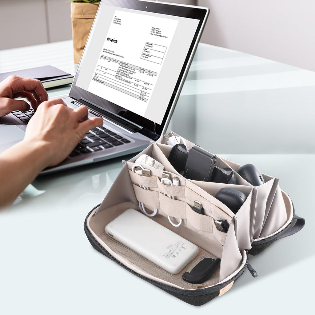 simtoper Electronic Organizer, Travel Cable Electronic Organizer Case Bag