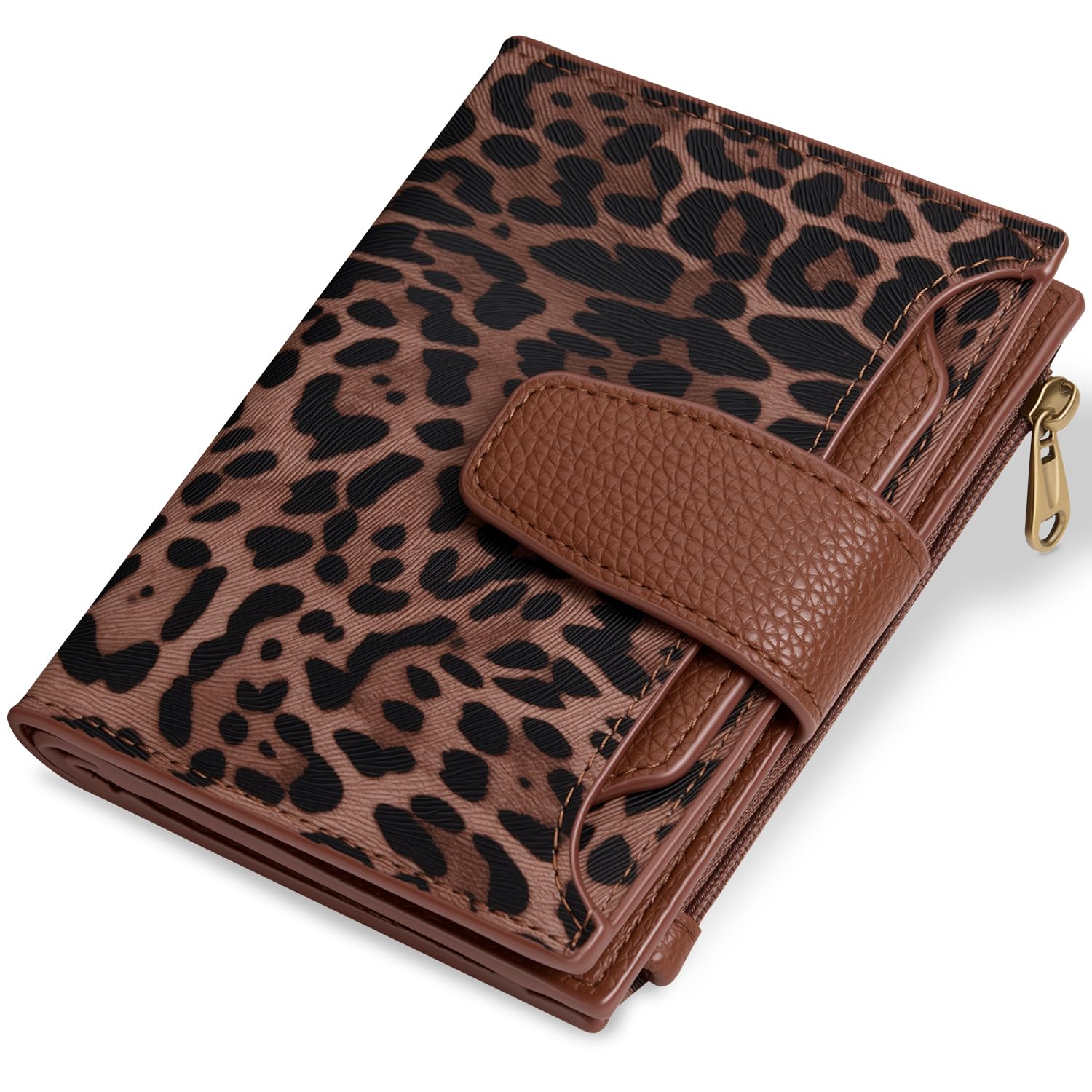Airkit Wallet Women, Small Wallet for Women Leather, Ladies Bifold Compact RFID Blocking Credit Card Holder, Girls Mini Travel Purse, Pocket Passport Wallet with 4 ID Window
