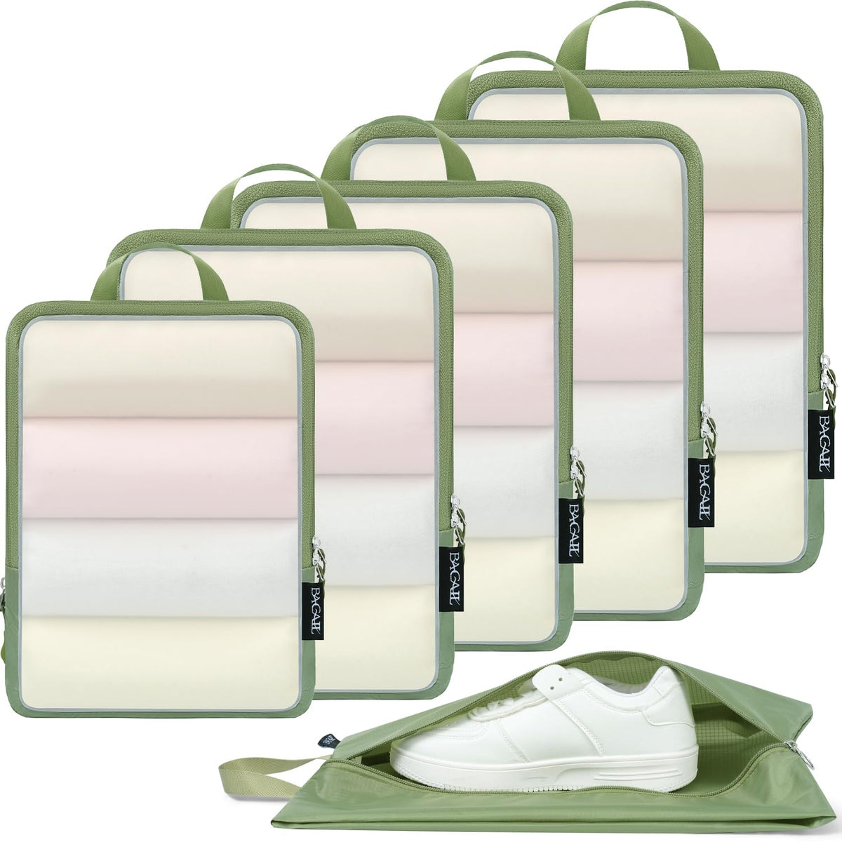 6-Piece Ultralight Compression Packing Cube Set for Travel