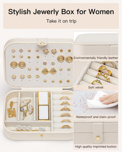 Portable Travel Jewelry Case for Earrings, Rings & Necklaces