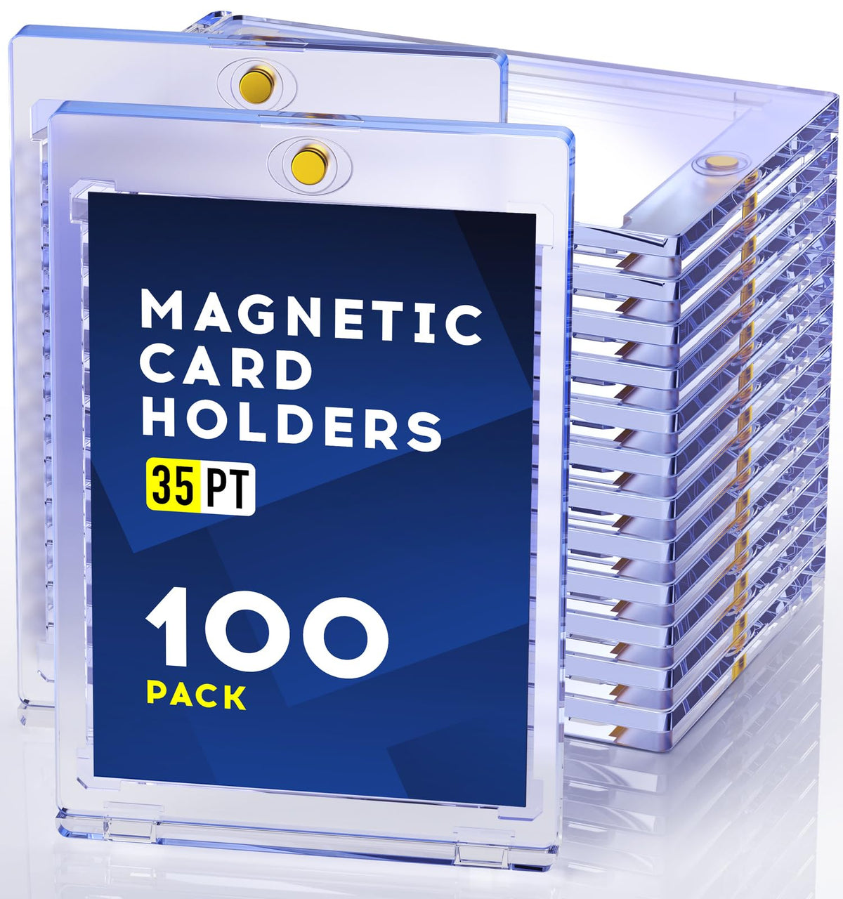 100ct Magnetic Card Holder, 35pt One Touch Card Holder for Trading Cards