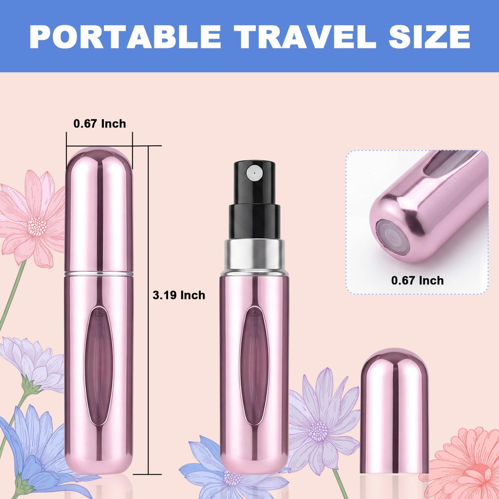TiddieBair Mini Perfume Travel Refillable Bottle, Perfume Atomizer