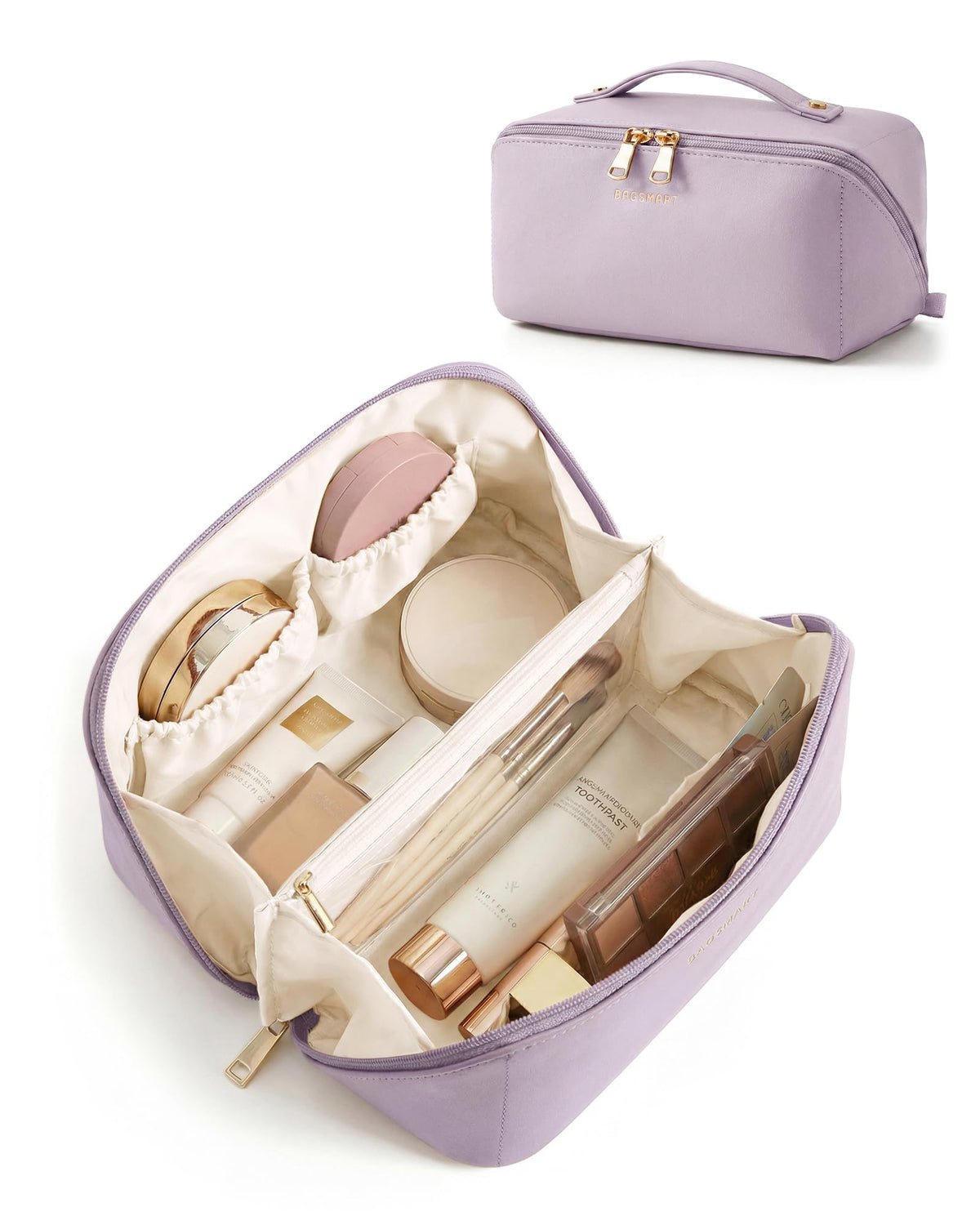 BAGSMART Makeup Bag Travel Toiletry Bag for Women, Make Up Bags