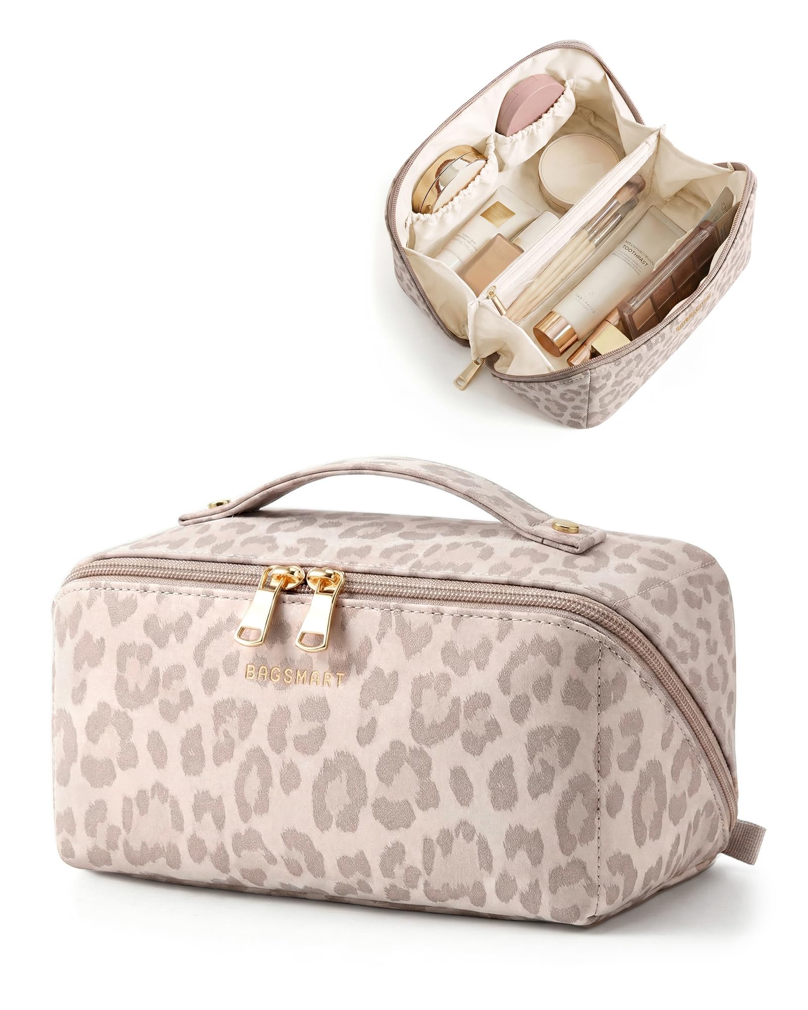 BAGSMART Makeup Bag Travel Toiletry Bag for Women, Make Up Bags