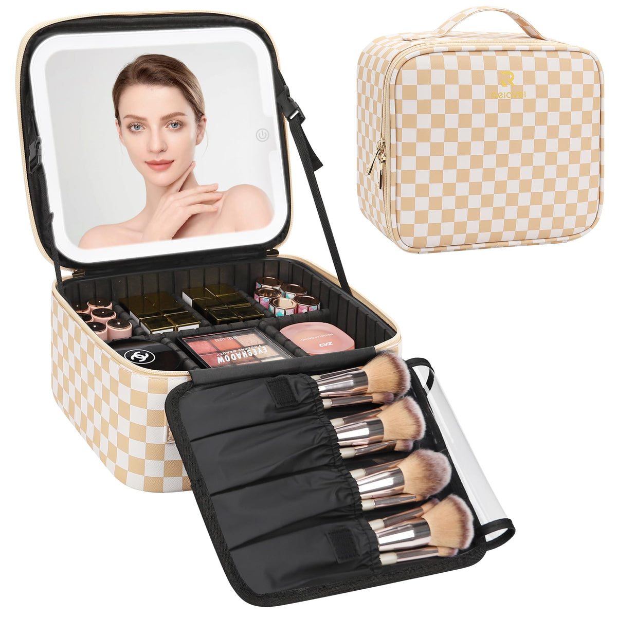 Relavel Makeup Case with Led Mirror
