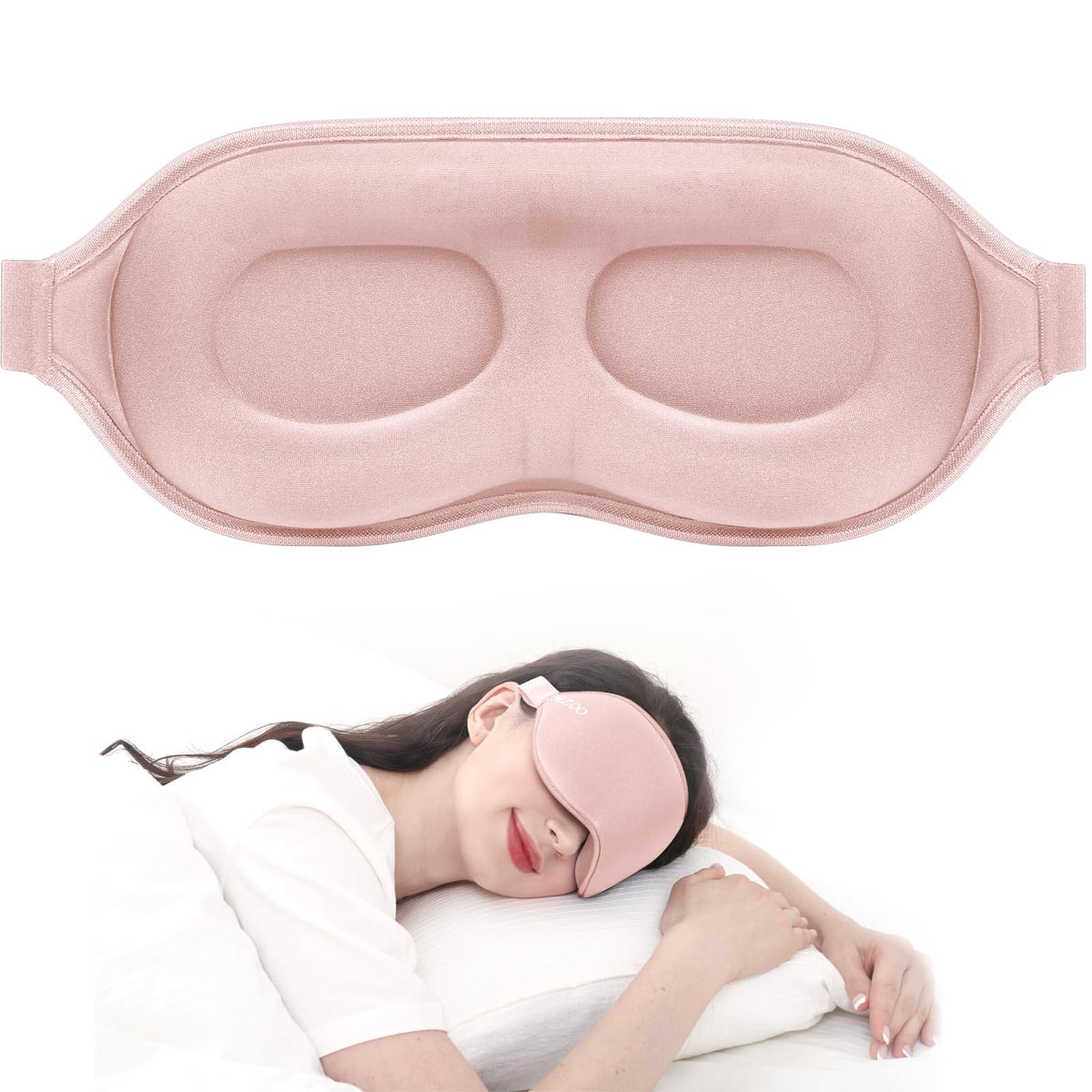 MZOO Sleep Mask for Side Sleeper, Light Blocking Eye Shade for Men and Women