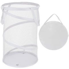 Collapsible Mesh Pop-Up Laundry Hamper with Carry Handles