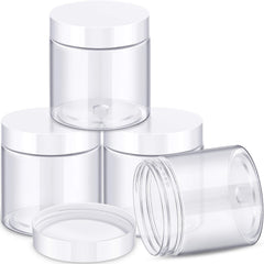 4-Pack Wide-Mouth Plastic Travel Jars with Lids