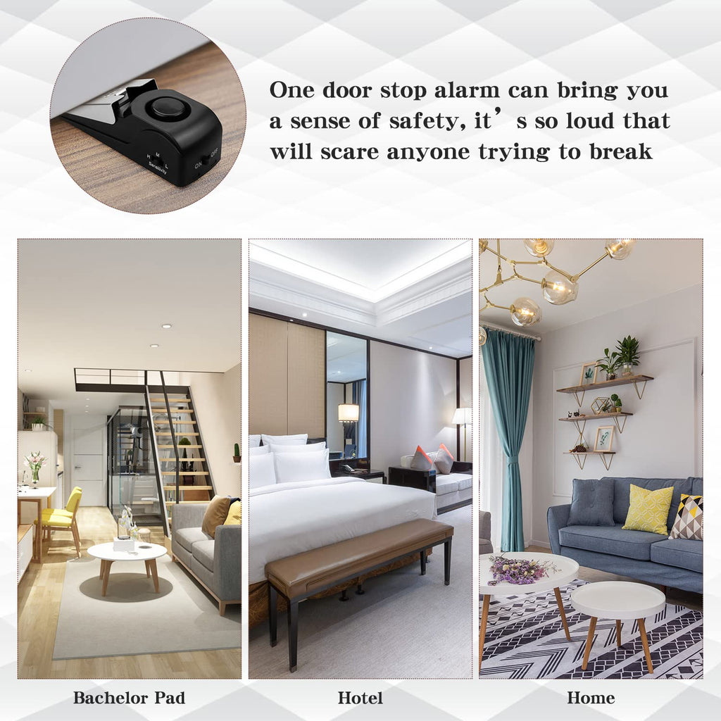 EMDMAK Door Stop Alarm with 120DB Siren Door Stop for Home & Travel