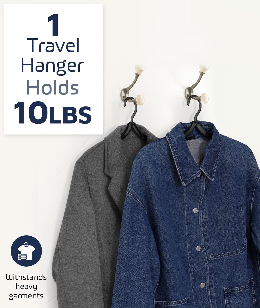 Travel Hangers, Cruise Ship Essentials Foldable Plastic Hangers Travel Essentials, Portable Cruises Must Haves, for Suitcase, RV Camping Airplane
