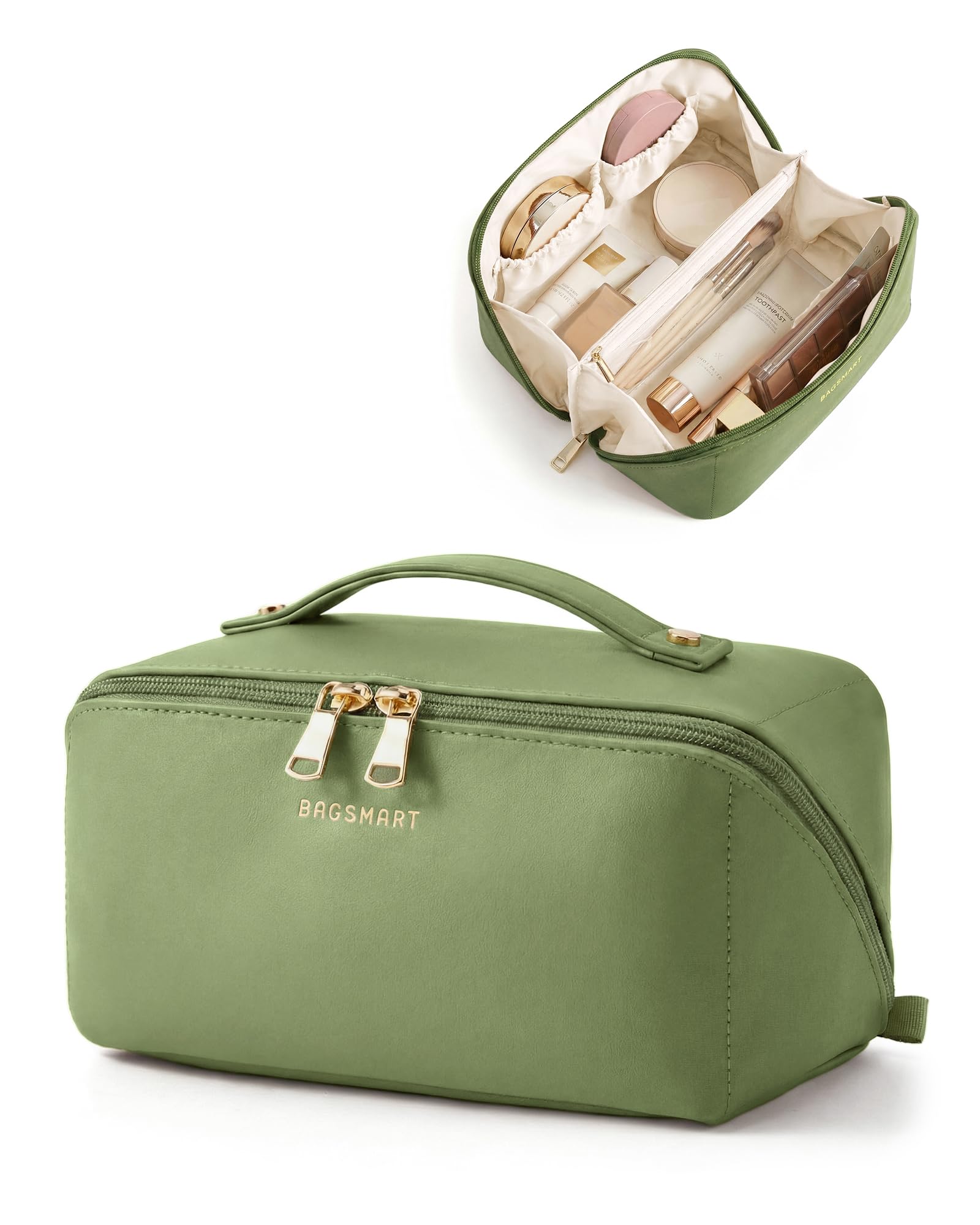 BAGSMART Makeup Bag Travel Toiletry Bag for Women, Make Up Bags