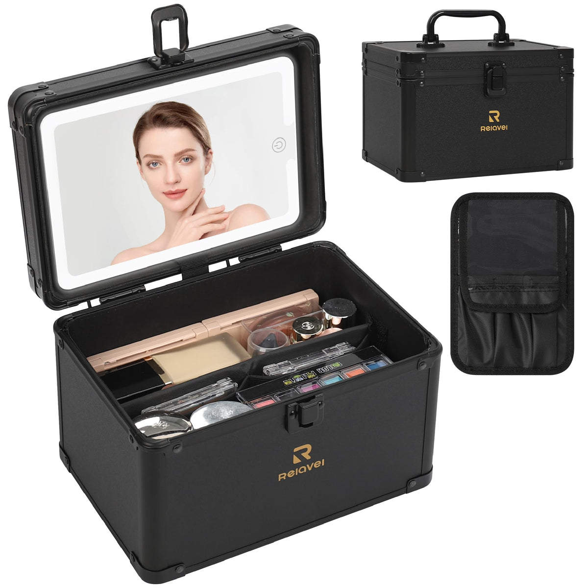 Relavel Makeup Case with Led Mirror