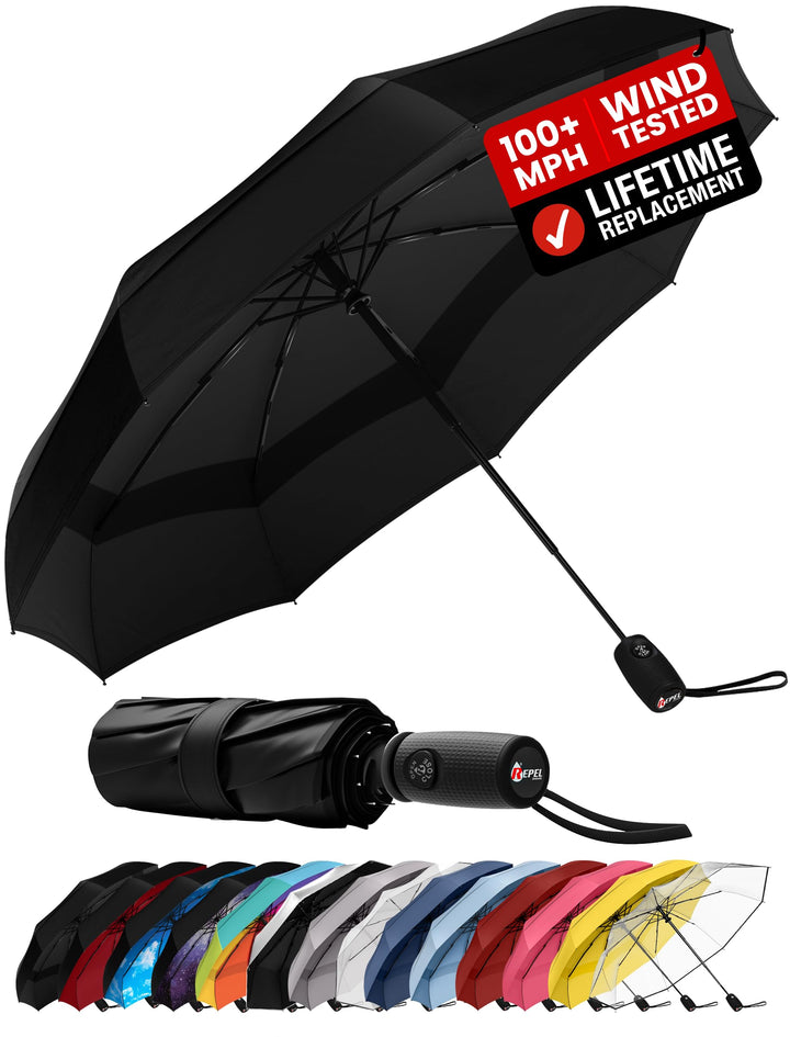 100 MPH Windproof Compact Auto-Folding Travel Umbrella