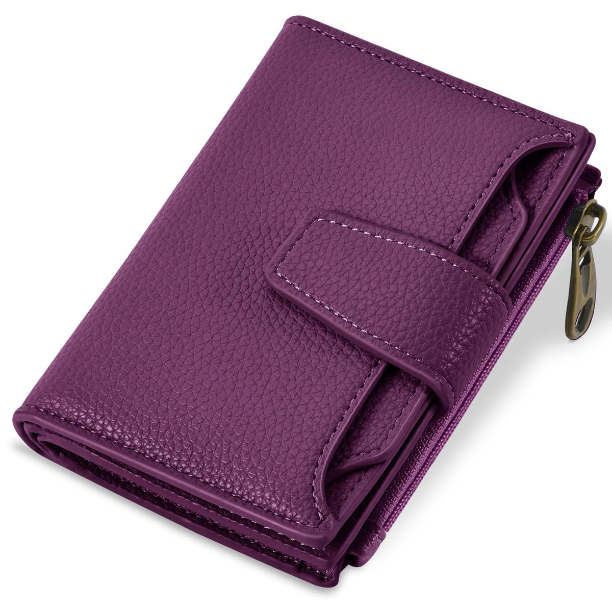 Airkit Wallet Women, Small Wallet for Women Leather, Ladies Bifold Compact RFID Blocking Credit Card Holder, Girls Mini Travel Purse, Pocket Passport Wallet with 4 ID Window