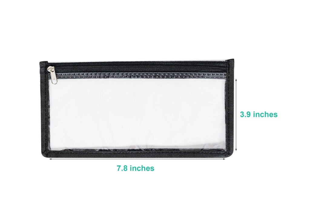 YOAVIP 3.9 x 7.8 Clear Cash Register Money Pouch Bank Deposit Bag Check Wallet 10 Pack Zipper Closure