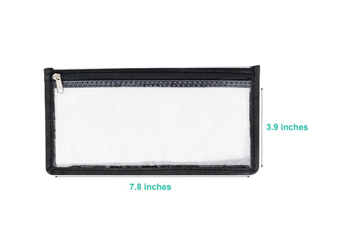 10-Pack Clear Zipper Cash Pouches for Money & Documents