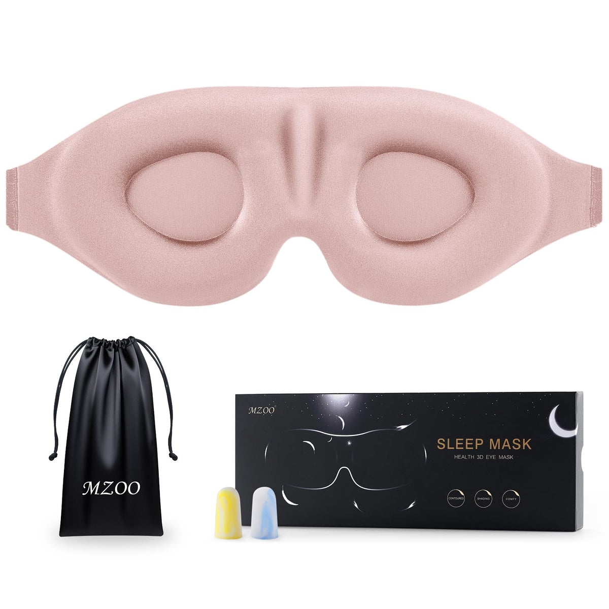 Light-Blocking Sleep Mask for Side Sleepers, Men & Women