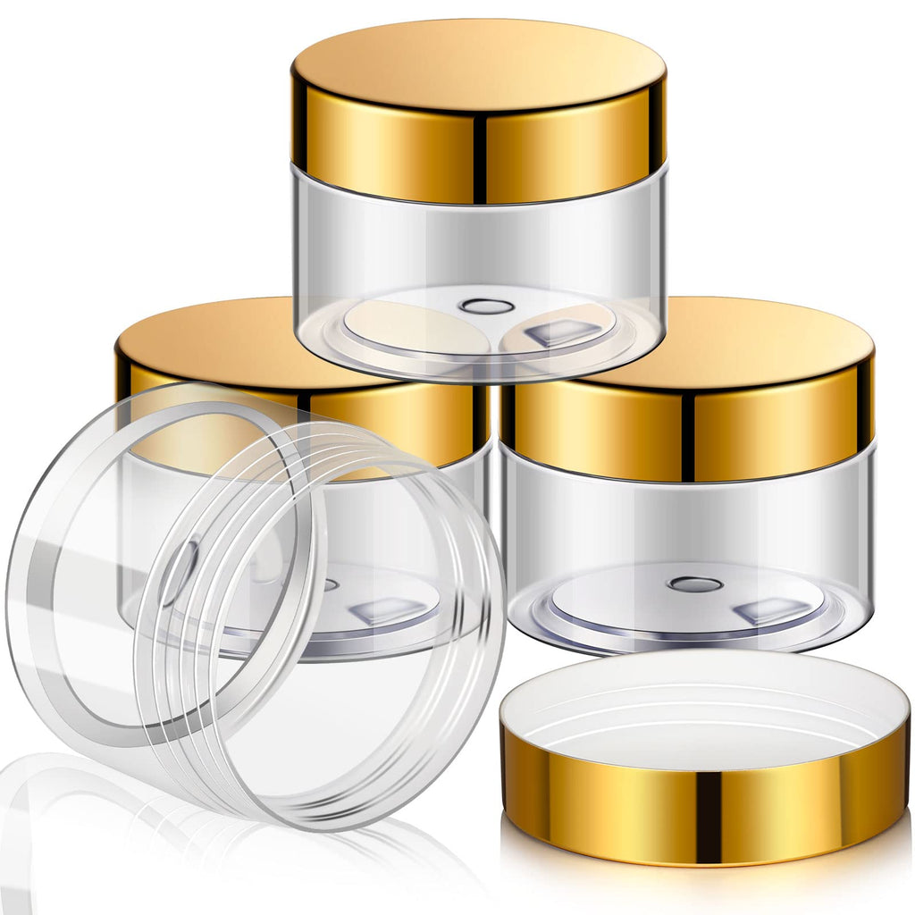 Patelai 4 Pcs Plastic Jars Wide Mouth with Lids