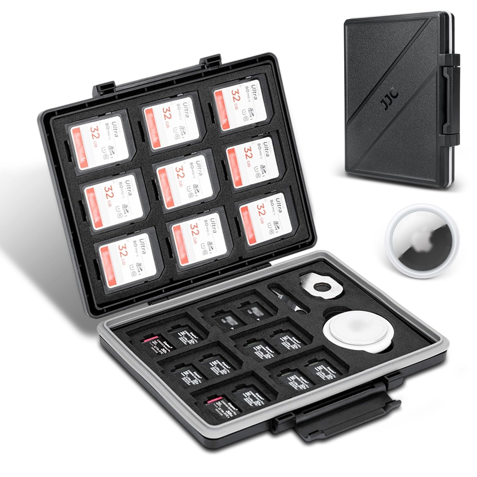 Memory Card Case Water-Resistant Anti-Shock Memory Card Wallet