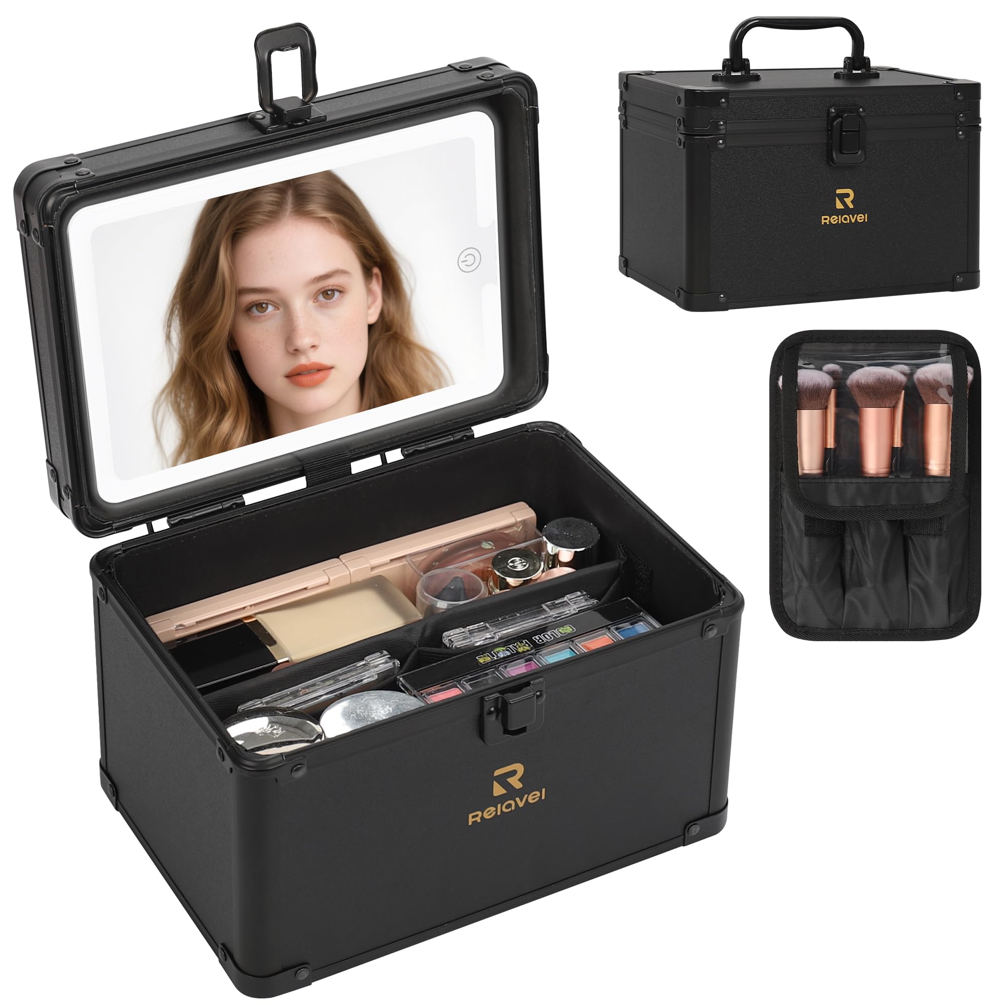 Relavel Makeup Case with Led Mirror