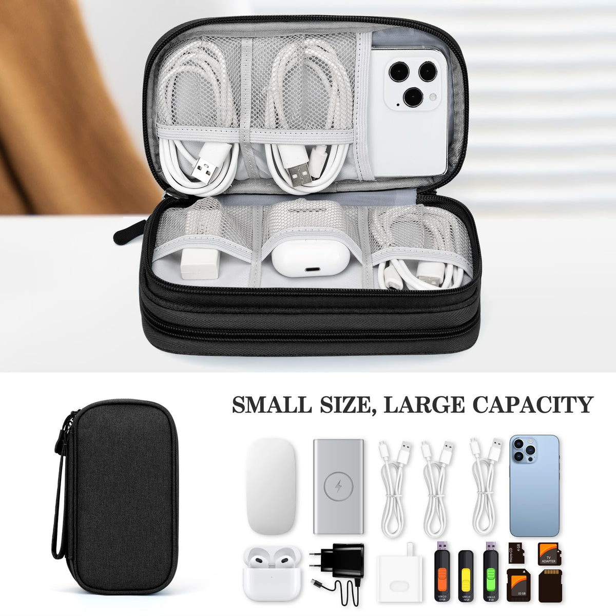 FYY Electronic Organizer, Travel Tech Pouch Bag, Cable Organizer