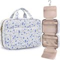 BAGSMART Toiletry Bag Travel Bag with Hanging Hook, Water-resistant Makeup Cosmetic Bag Travel Organizer for Accessories, Shampoo, Full-size Container, Toiletries