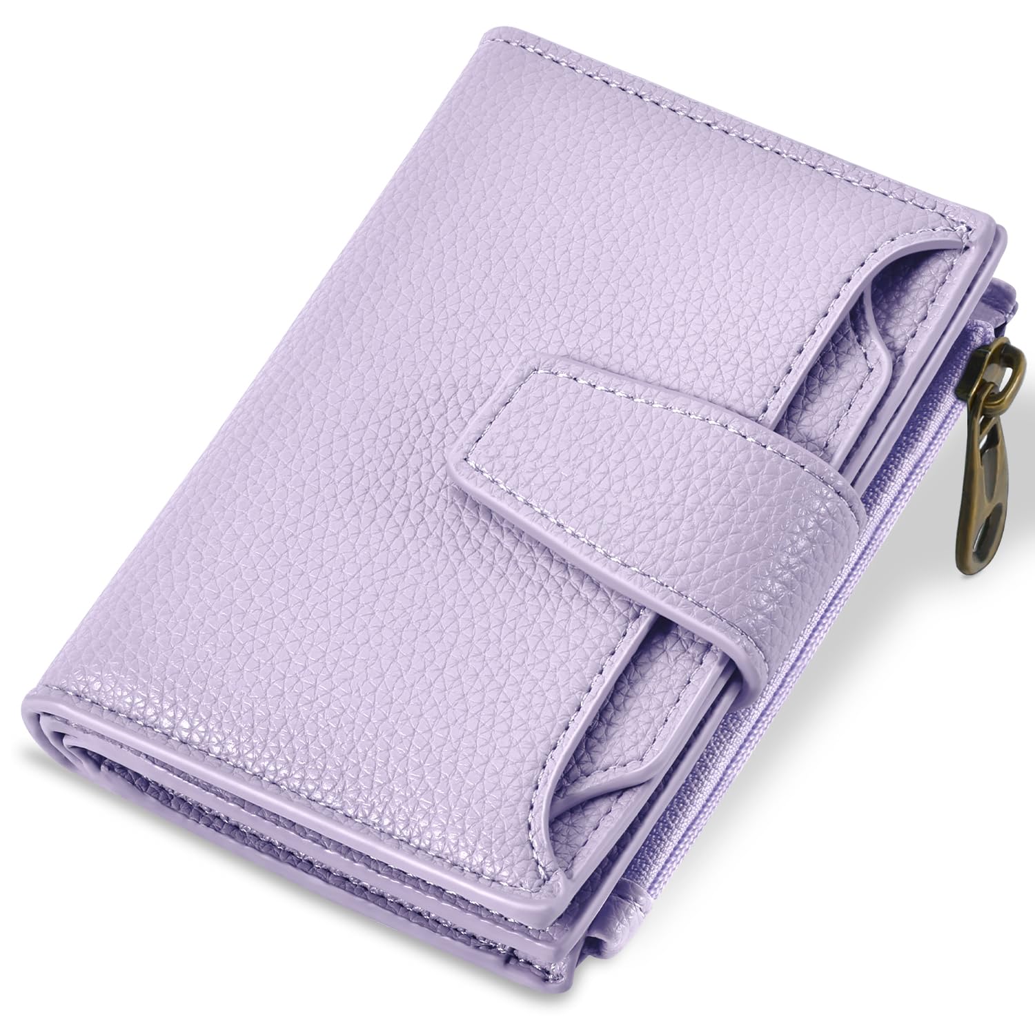 Airkit Wallet Women, Small Wallet for Women Leather, Ladies Bifold Compact RFID Blocking Credit Card Holder, Girls Mini Travel Purse, Pocket Passport Wallet with 4 ID Window