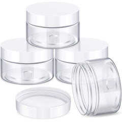 4-Pack Wide-Mouth Plastic Travel Jars with Lids