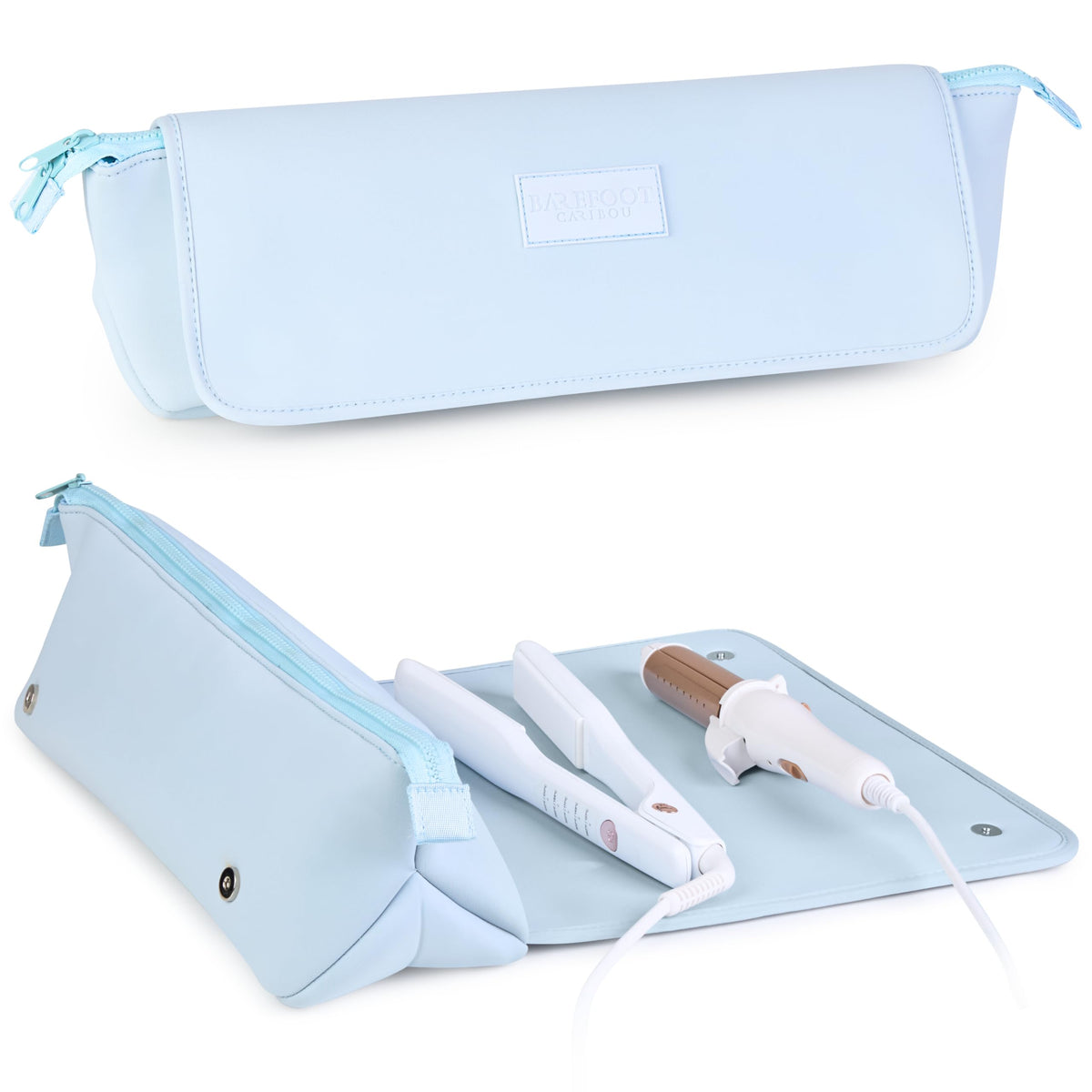 BAREFOOT CARIBOU Hair Tools Travel Bag and Heat Resistant Mat 17"