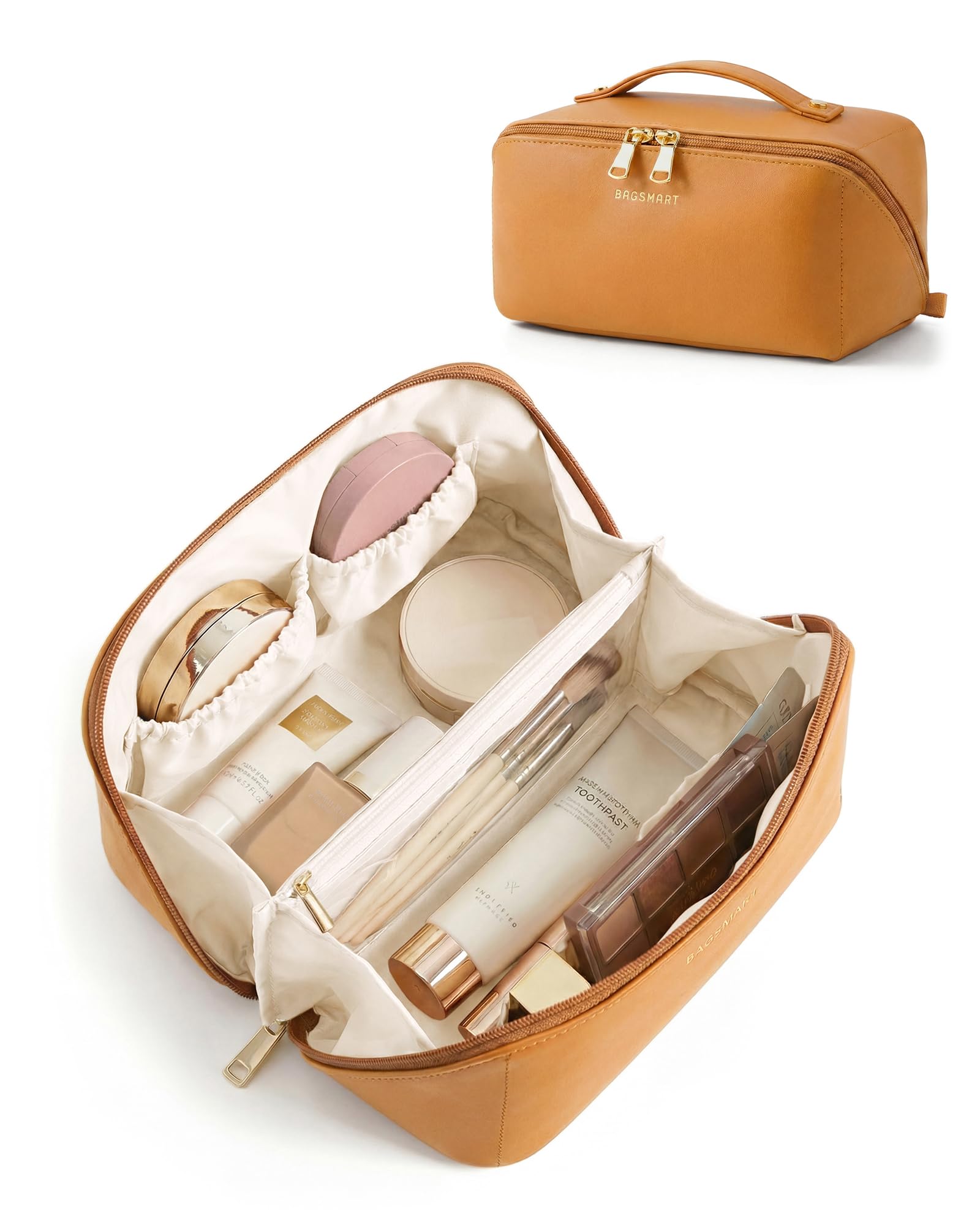 BAGSMART Makeup Bag Travel Toiletry Bag for Women, Make Up Bags