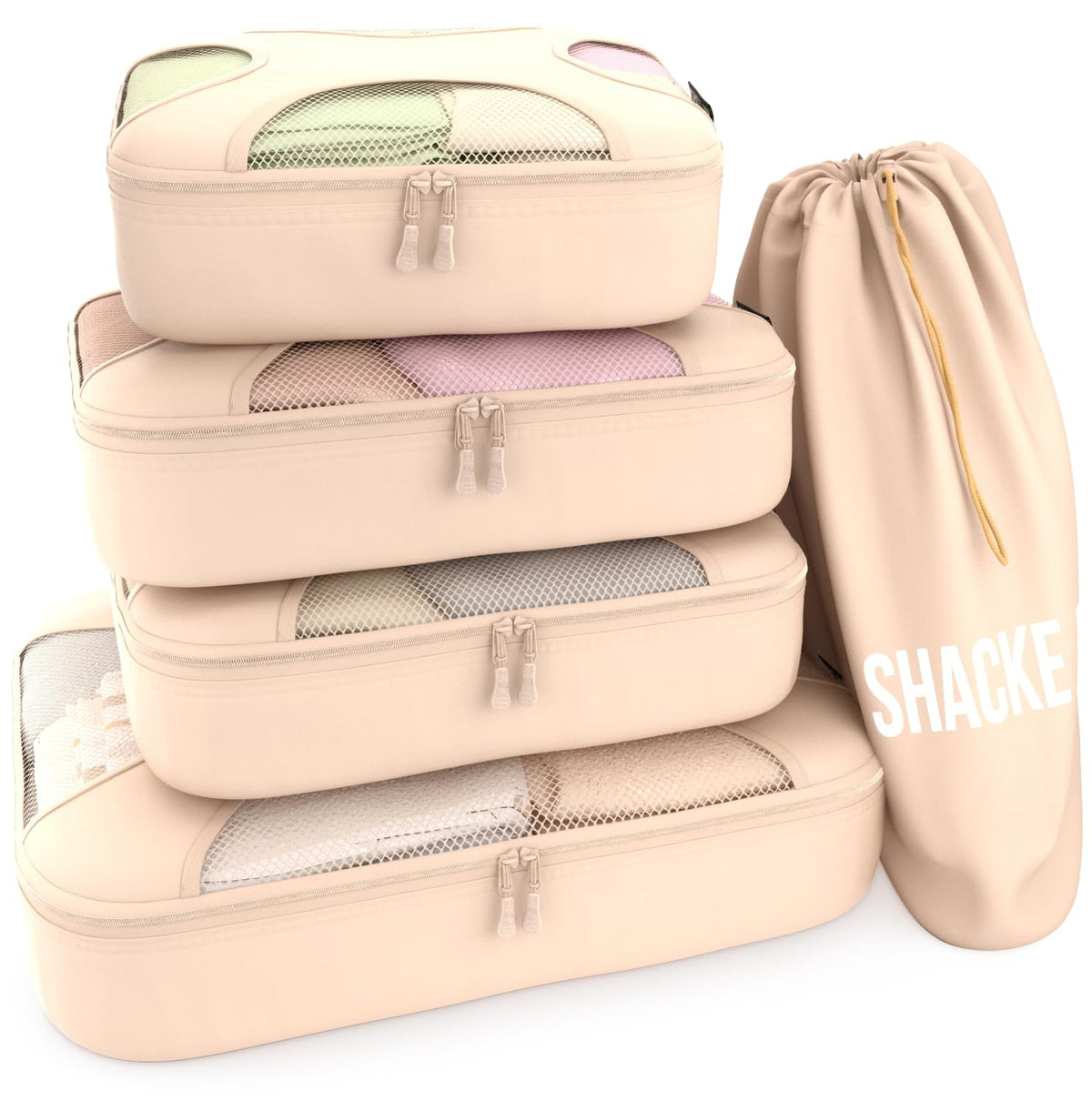 5/8-Piece Packing Cube Set with Travel Laundry Bag