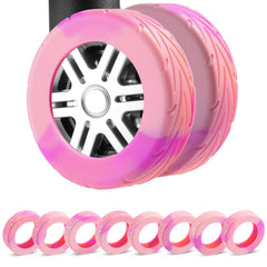 8-Pack Protective Luggage Wheel Covers for Suitcases