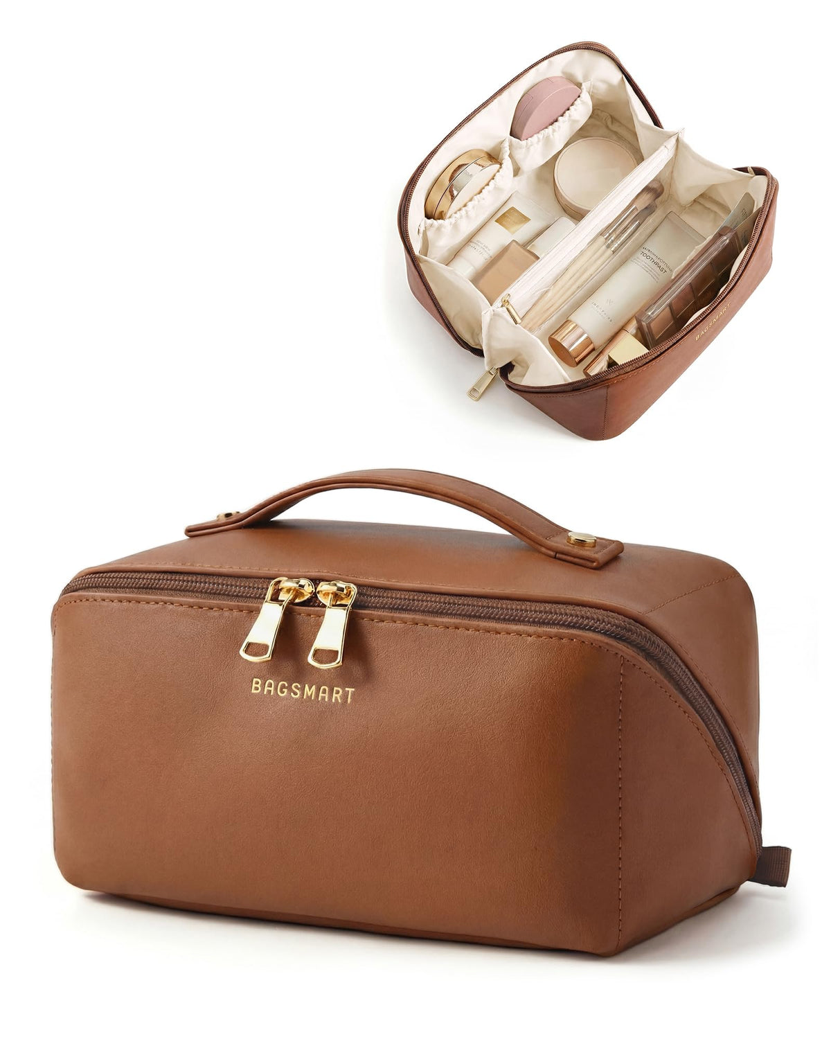 BAGSMART Makeup Bag Travel Toiletry Bag for Women, Make Up Bags