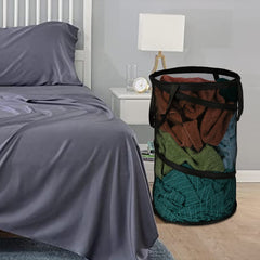 Collapsible Mesh Pop-Up Laundry Hamper with Carry Handles