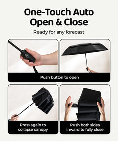 100 MPH Windproof Compact Auto-Folding Travel Umbrella